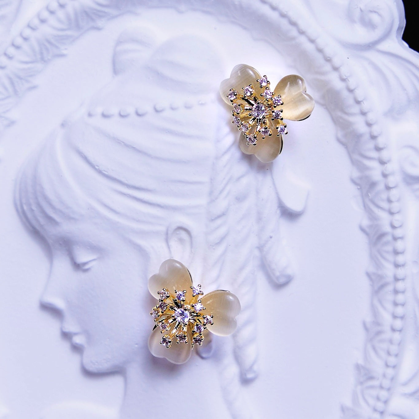 Heartfelt Blossom Radiance Stud Earrings