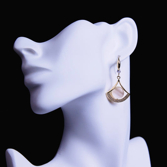 Ginkgo Glow Gemstone Dangle Earrings