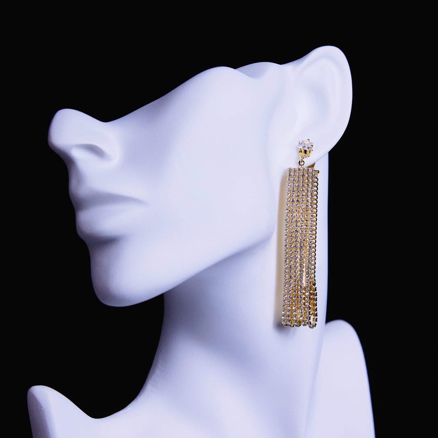 Square Radiance Tassel Earrings