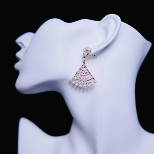 Fan-shaped Elegance Dangle Earrings