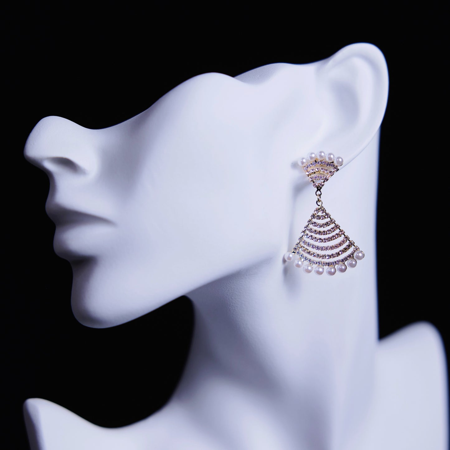 Fan-shaped Elegance Dangle Earrings