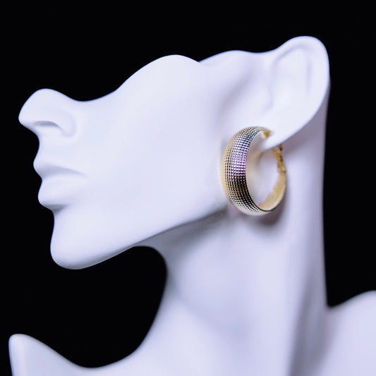 Wide Loop Hoop Earrings