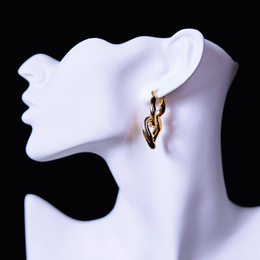 Interlocked Chain Drop Earrings