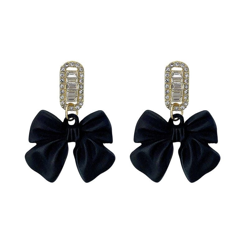 Black Butterfly Dangle Bow Earrings (Pre-Sale)